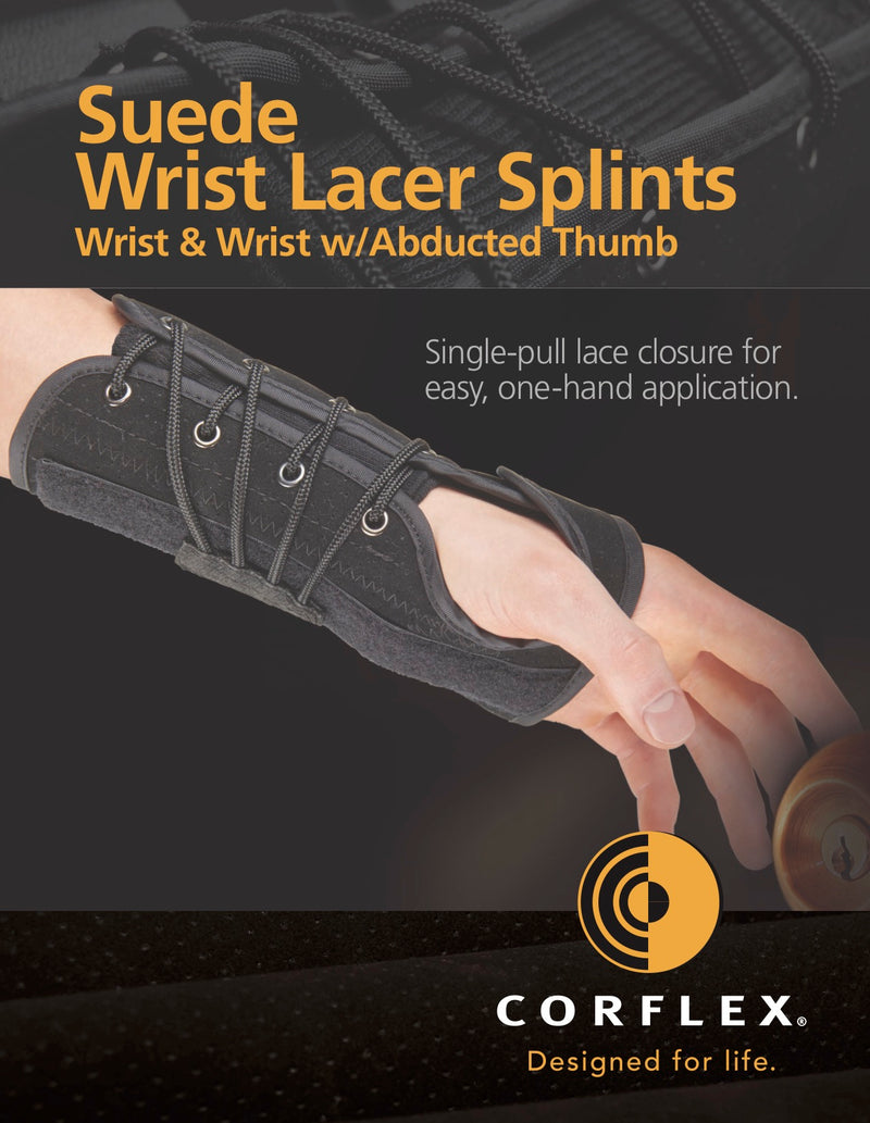 Load image into Gallery viewer, Corflex 8&quot; Suede Wrist Lacer Splint
