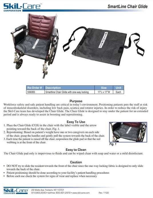 SkiL-Care Smartline Chair Glide with One-Way Locking