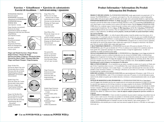 Power-Web Junior - 7" - Finger, Hand, Wrist, Thumb and Forearm Exerciser