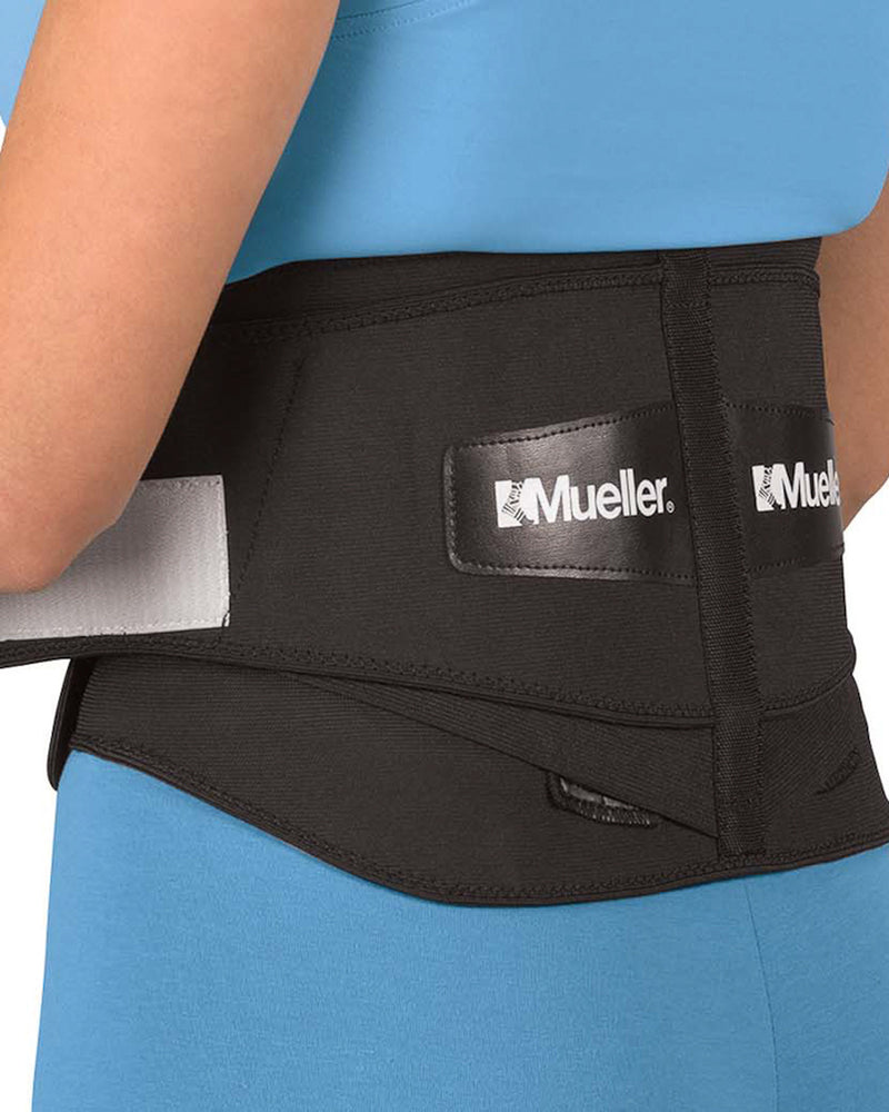 Load image into Gallery viewer, Mueller Lumbar Back Brace W/Removable Pad Black
