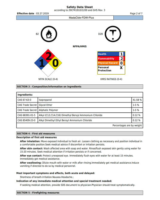 MadaCide-FDW-Plus Wipes