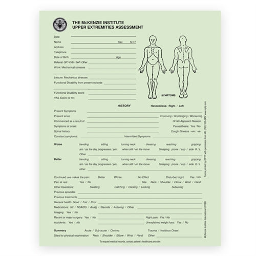 OPTP Upper/Lower Extremities Assessment Forms