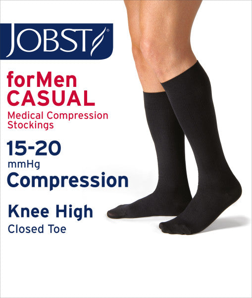 JOBST forMen Casual 15-20mmHg Knee High Socks