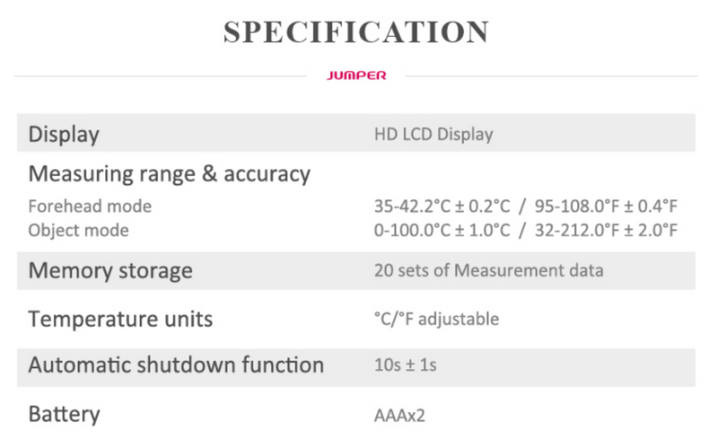 Load image into Gallery viewer, Jumper Health Infrared Thermometer - Infant/Toddler/Children
