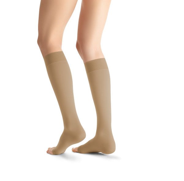 Load image into Gallery viewer, JOBST Women&#39;s Opaque Petite Knee High 15-20 mmHg Open Toe
