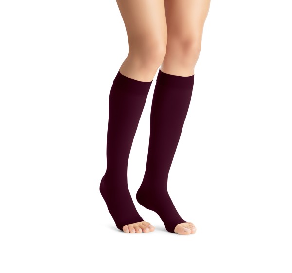 Load image into Gallery viewer, JOBST® Maternity Opaque Knee High Compression Stockings, 20-30 mmHg, Open Toe
