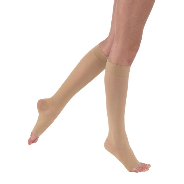 Load image into Gallery viewer, JOBST Women&#39;s Ultrasheer Petite Knee High Classic 20-30 mmHg Open Toe
