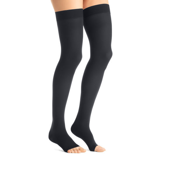 Load image into Gallery viewer, JOBST® Maternity Opaque Thigh High Compression Stockings, 20-30 mmHg, Open Toe
