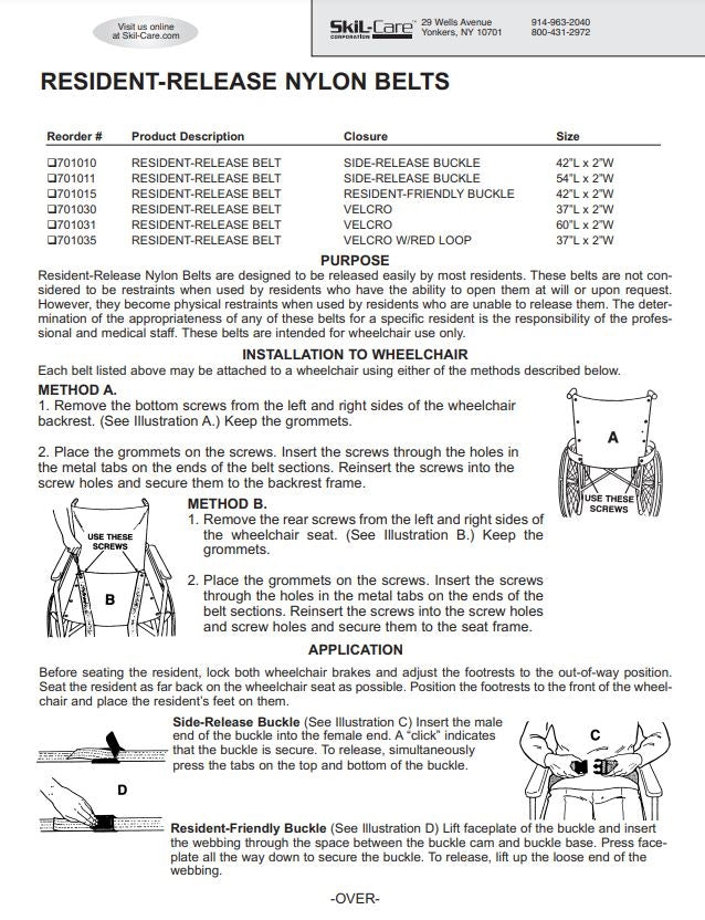 Load image into Gallery viewer, SkiL-Care Resident-Release Nylon Belts
