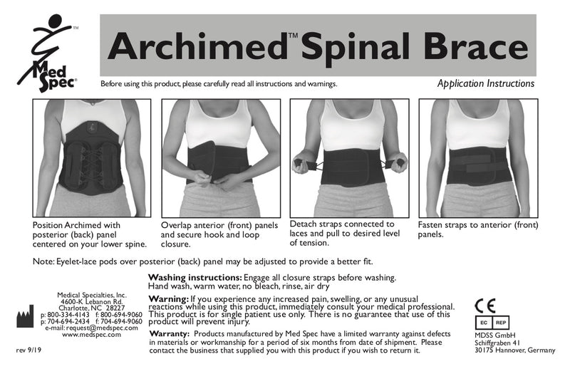 Load image into Gallery viewer, MedSpec Archimed® 631 Spinal Brace
