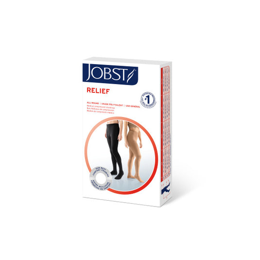 JOBST Relief Compression Waist High, 30-40 mmHg Open Toe, Beige