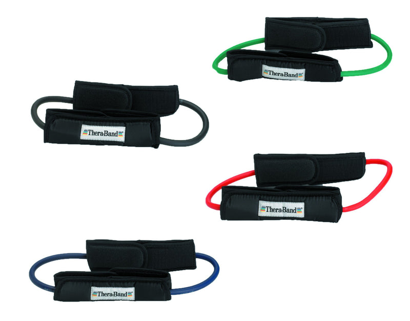 Load image into Gallery viewer, TheraBand Professional Latex Resistance Tubing, 12 Inch Loop With Padded Cuffs
