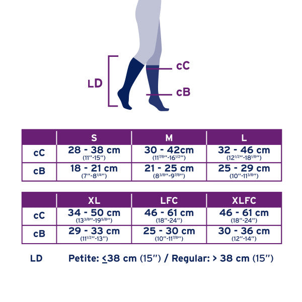 Load image into Gallery viewer, JOBST Women&#39;s Opaque Petite Knee High Knee High 20-30 mmHg Open Toe
