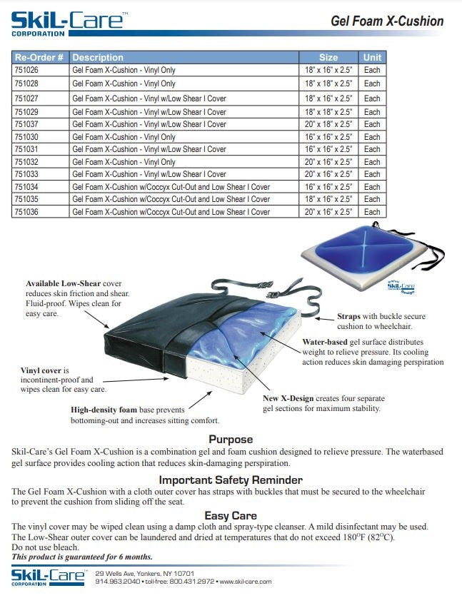 Load image into Gallery viewer, SkiL-Care Gel-Foam X-Cushion
