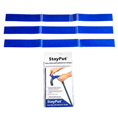 Load image into Gallery viewer, Stayput Non-Slip Material, Self-Adhesive Strips, Blue / Pack of 3 / 1.25&quot; x 16&quot;
