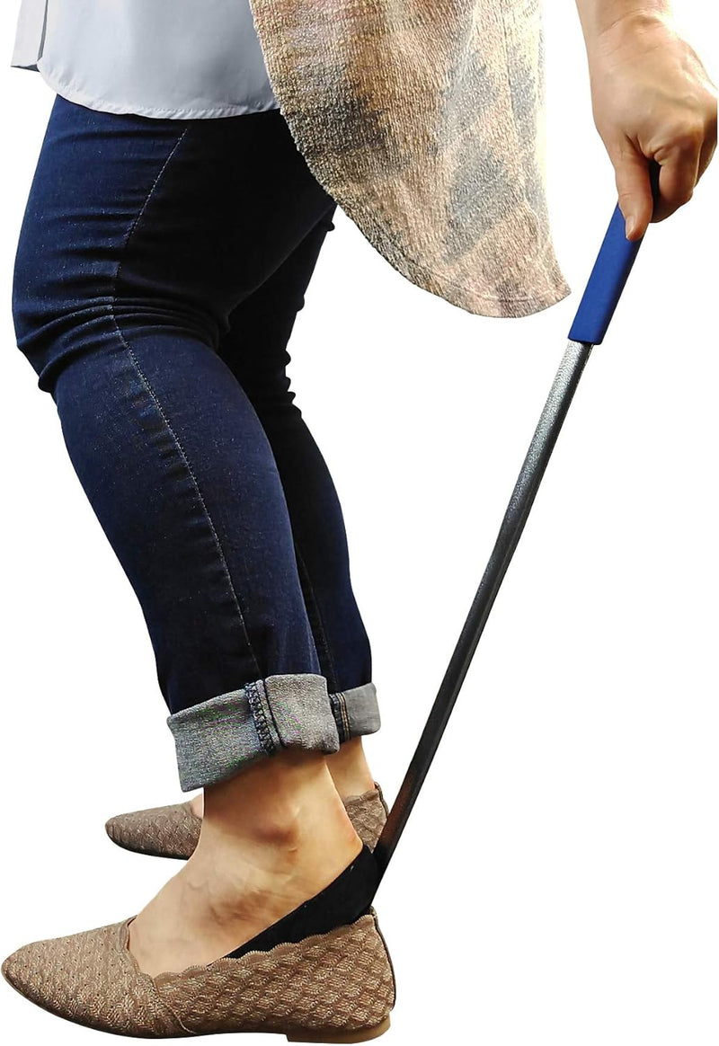 Load image into Gallery viewer, Blue Jay Get Your Shoe on Metal Shoe Horn - 24 Inches, Steel Shoe Horn, Metal Shoe Horn Long Handheld, Convenient and Easy to Use, No Excessive Bending, Shoe Care and Accessories
