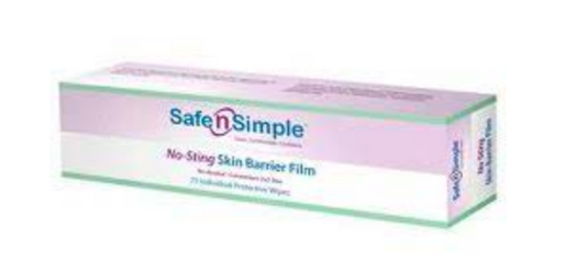 Safe n' Simple No-Sting Skin Barrier Wipes, Wands or Spray