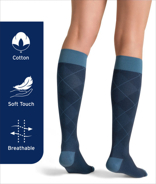 Load image into Gallery viewer, JOBST Style Soft Fit Compression Socks 15-20 mmHg, Knee High, Closed Toe, Petite
