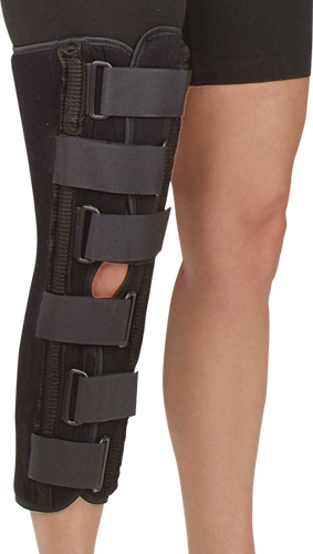 DeRoyal Sized Black Foam Knee Immobilizer