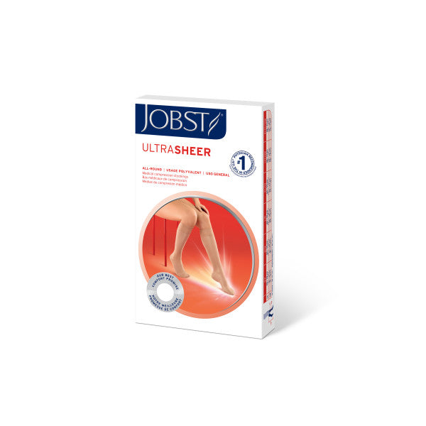 Load image into Gallery viewer, JOBST Women&#39;s Ultrasheer Knee High Classic 30-40 mmHg Open Toe
