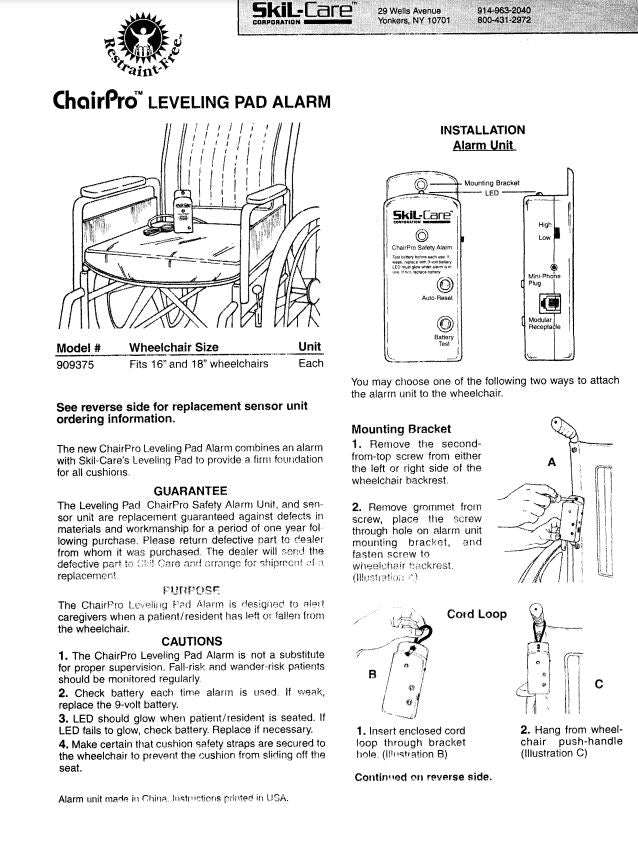 Load image into Gallery viewer, SkiL-Care Leveling Pad Alarm
