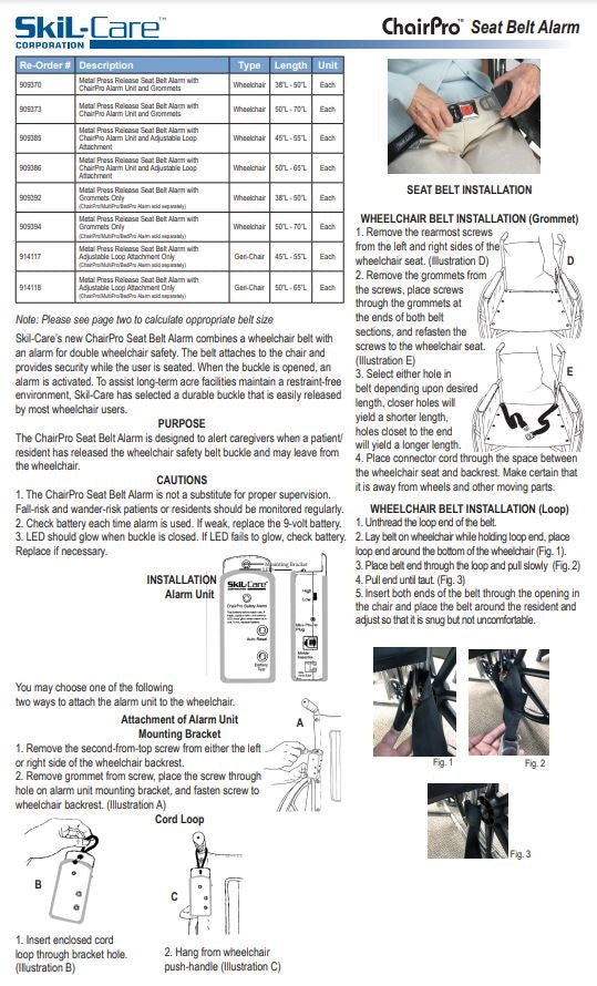 Load image into Gallery viewer, SkiL-Care Seat Belt w/ Buckle Sensor
