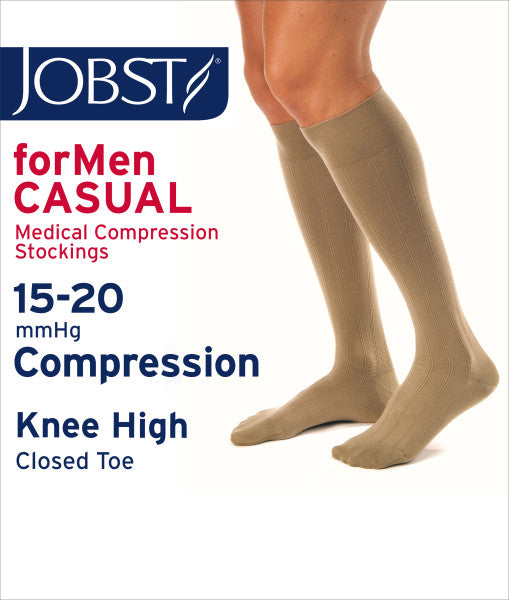 JOBST forMen Casual 15-20mmHg Knee High Socks