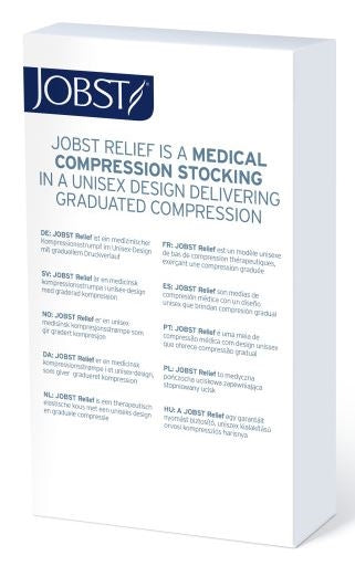 Load image into Gallery viewer, JOBST Relief Compression Stockings 15-20 mmHg Waist High Open Toe Petite
