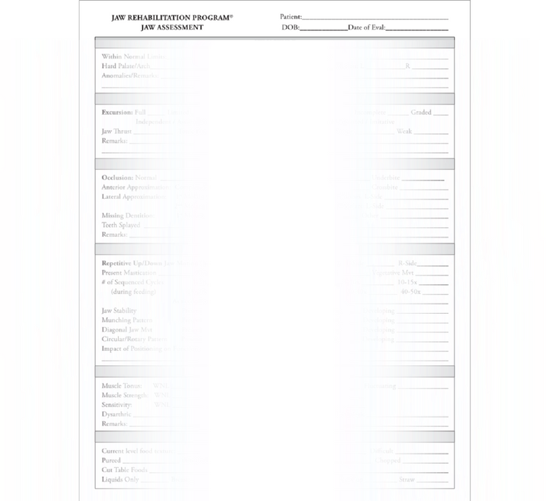 Load image into Gallery viewer, Chewy Tubes 24 Assessment Forms for Jaw Rehabilitation Program
