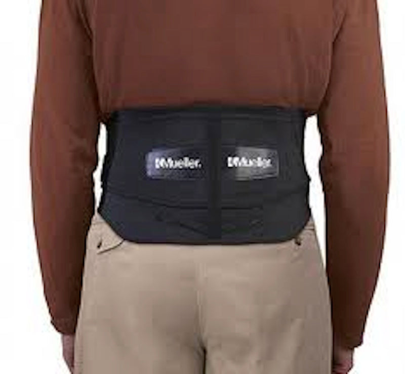 Load image into Gallery viewer, Mueller Lumbar Back Brace W/Removable Pad Black
