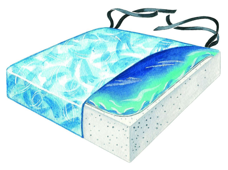 Load image into Gallery viewer, SkiL-Care Sittin&#39; Pretty™ Bimini Blue Gel-Foam Cushion
