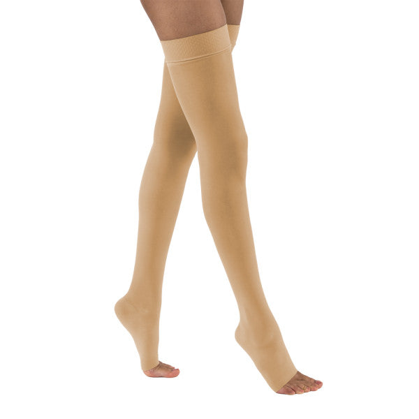 Load image into Gallery viewer, JOBST Women&#39;s UltraSheer Thigh High Dot Classic 20-30 mmHg Open Toe
