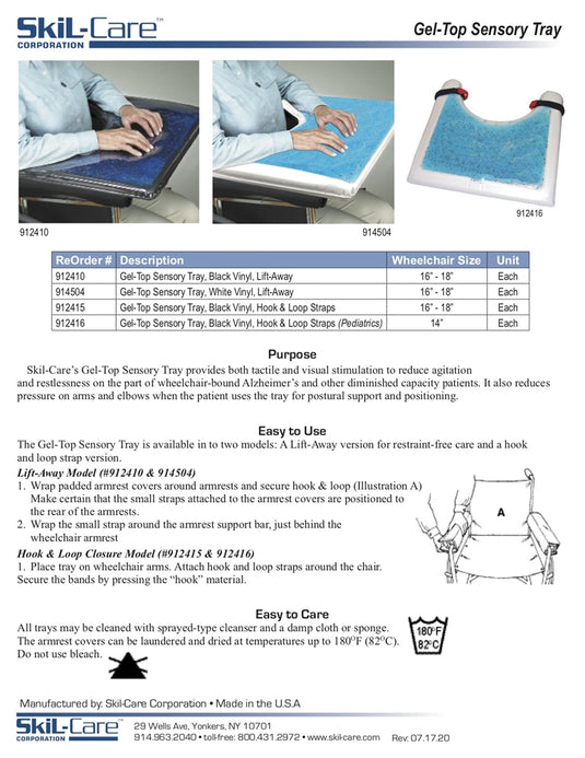 SkiL-Care Gel Top Sensory Tray