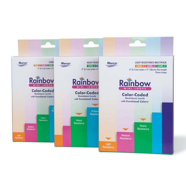 Load image into Gallery viewer, Norco® Rainbow™ Exercise Band Mini Loop Multipacks
