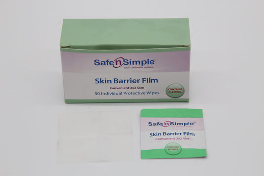 Safe n' Simple Skin Barrier Wipes 2" x 2" with Alcohol 50 ct