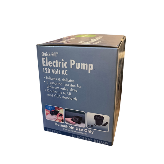 INTEX QuickFill Electric Air Pump: Inflates and Deflates Air Mattresses, Inflatable Kayaks, Boats, Toys