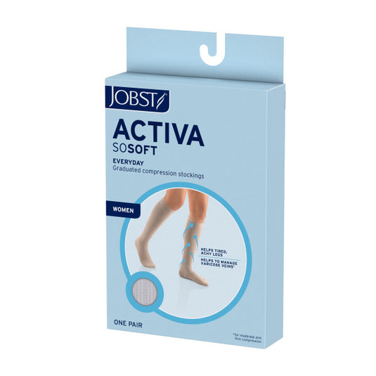 JOBST ACTIVA SoSoft 15-20 mmHg Knee High, Closed Toe, Brocade