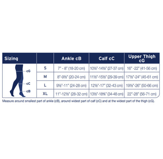 JOBST Activa Opaque 20-30 Thigh W/Dot Band, Close Toe