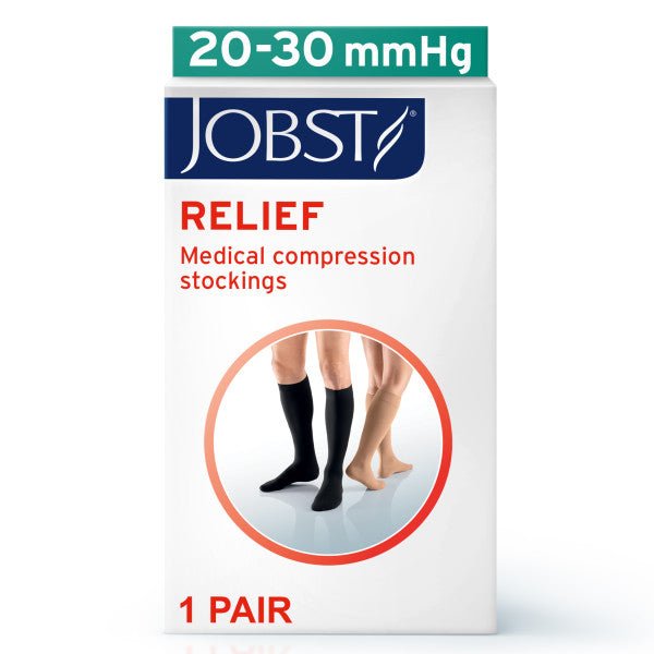 Load image into Gallery viewer, JOBST Relief Silicone Compression Knee High, 20-30 mmHg Open Toe
