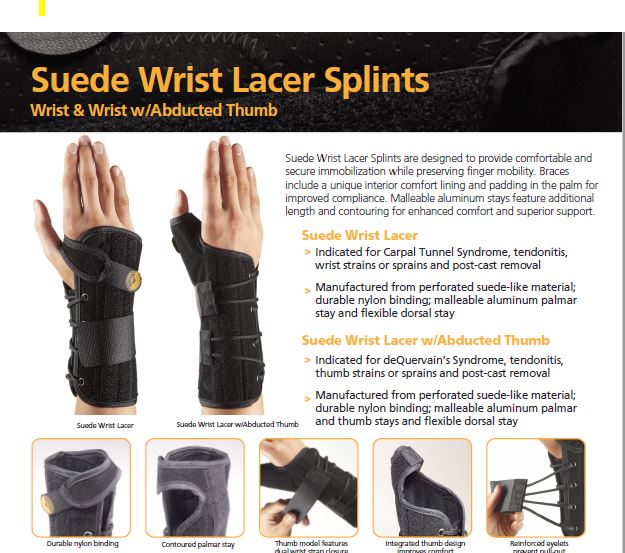 Load image into Gallery viewer, Corflex 8&quot; Suede Wrist Lacer Splint
