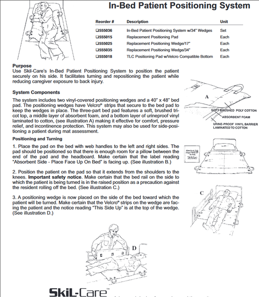 SkiL-Care In-Bed Resident Positioning System