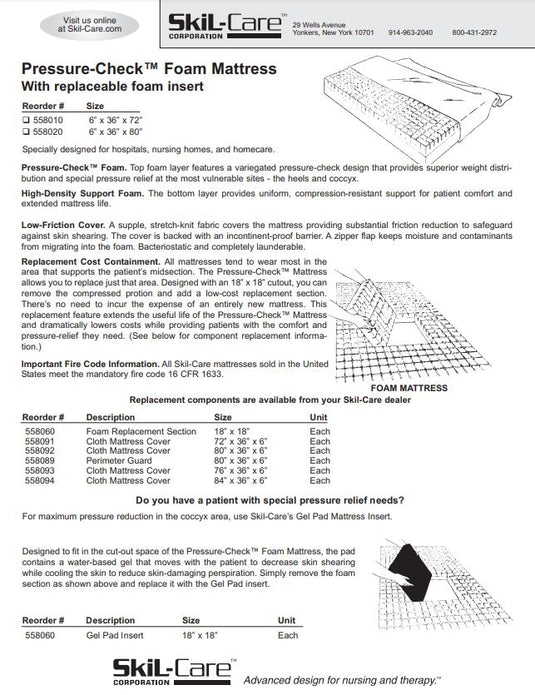 SkiL-Care Mattress Replacement Covers