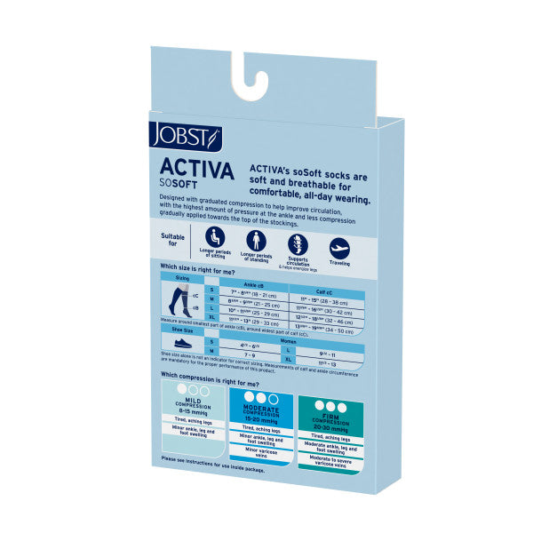 Load image into Gallery viewer, JOBST ACTIVA SoSoft 20-30 mmHg Knee High, Closed Toe, Ribbed
