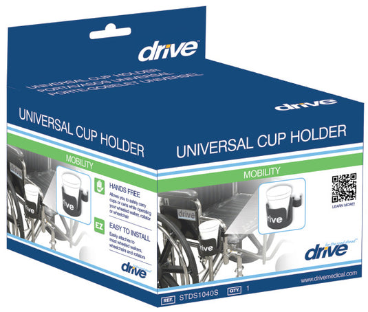 Drive Medical Universal Clamp-On Cup Holder For Walker, Rollator, & Wheelchair